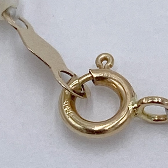 14k Gold Freshwater Pearl & Onyx Bead Bracelet - Picture 6 of 9